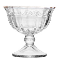 Taca 180ml Para Sobremesa Imperial Fio De Ouro Cristal Ecologico 